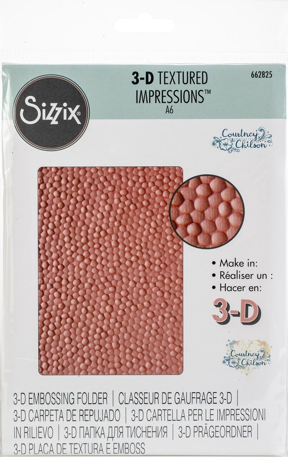 Sizzix 3-D Textured Impressions - Folder de textura 3-D - Guijarro