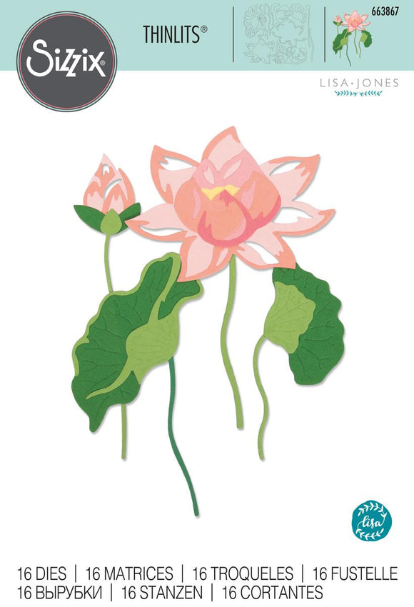 Sizzix Thinlits - Layered Water Flower - Flor Nenúfar en Capas