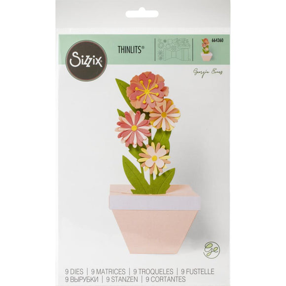 Sizzix Thinlits - Pop-Up Plant Pot - Jarra de Flores Tridimensional