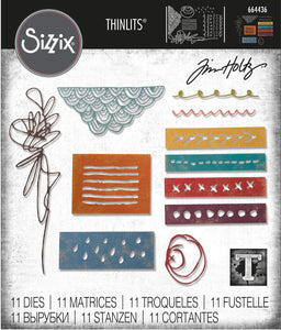 Sizzix Thinlits - Media Marks - Marcas de Mixed Media