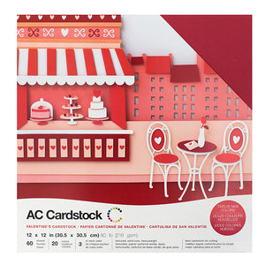 Paquete de Cartulinas de Colores 12x12 - AC Cardstock - Valentine's
