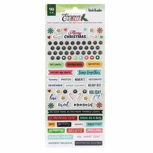 Puffy Sticker - Evergreen & Holly - VIcki Boutin