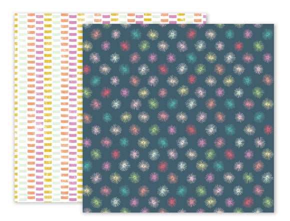 Papel con Diseño Doble Cara 12x12 - Birthday Bash - Pink Paislee