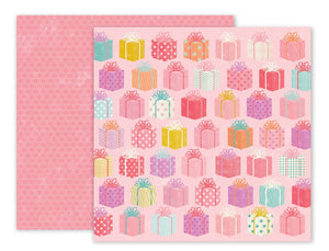 Papel con Diseño Doble Cara 12x12 - Birthday Bash - Pink Paislee