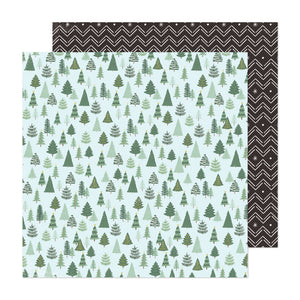 Papel con Diseño 12x12 - 'Round the Tree - Mittens & Mistletoe - Crate Paper