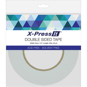 X-Press It - Cinta Adhesiva Doble Cara 1/4" x 55 yardas