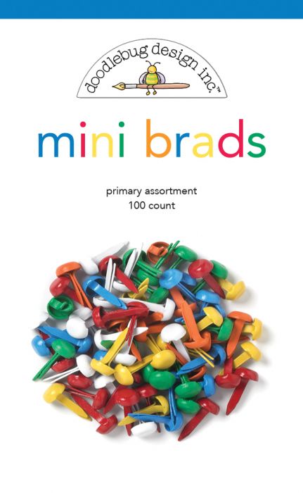 Mini Brads Primary - Doodlebug