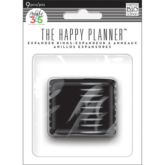 The Happy Planner - Discos Expansores - Black - 9 piezas de 1.75