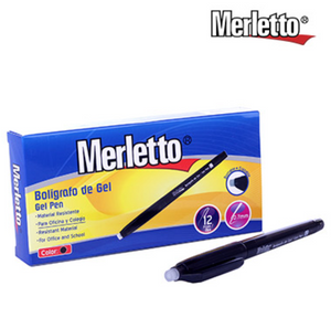Bolígrafo de Gel Borrable Negro - Merletto