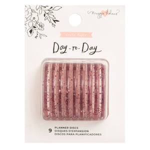 Discos para Planners - Pink Glitter - Medianos 1.75" - Day to Day