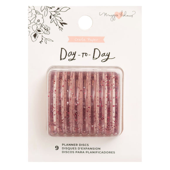 Discos para Planners - Pink Glitter - Medianos 1.75
