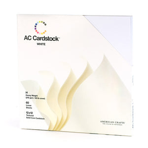 Paquete de Cartulinas 12x12 - AC Cardstock - Blanco