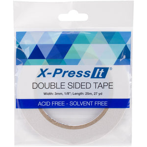 X-Press It - Cinta Adhesiva Doble Cara 1/8" x 27 yd